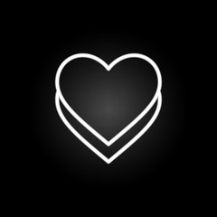 hearts bring to front neon icon. Elements of Heartbeat set. Simple icon for websites, web design, mobile app, info graphics