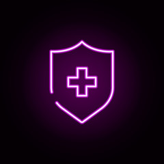 safe 07 neon icon. Elements of security set. Simple icon for websites, web design, mobile app, info graphics