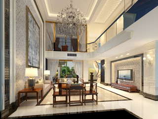 3d render of modern house interior