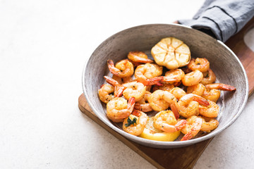 Roasted shrimps, prawns