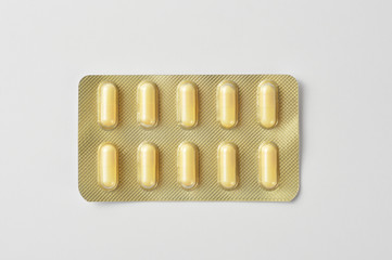 Pills isolated on white background