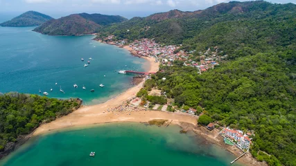  Taboga Island , also known as the island of Flowers, is a volcanic island in the Gulf of Panama. It is a tourist destination, about 20km from Panama City,Panama © cris
