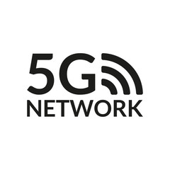 5G icon. High speed wifi or wireless network logo. Mobile Internet technology symbol. Vector illustration.