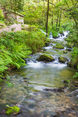 Waterfall and watermill on Armenteira river