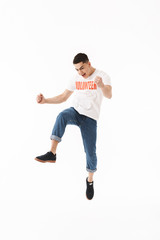 Full length od a happy young man