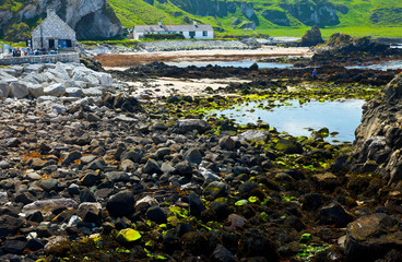 Harbour. Ballintoy Village. Causeway Coastal Route. Antrim County, Northern Ireland, Europe