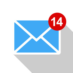 かわいいメールアイコンのイラスト素材