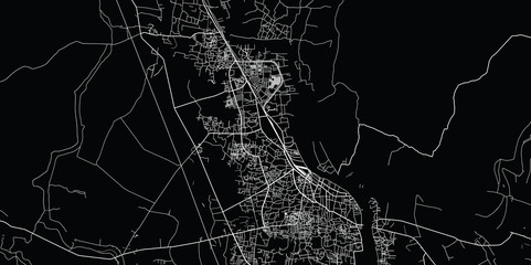 Urban vector city map of Khulna, Bangladesh