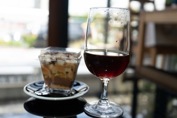 Coffee Drip with banoffee cake