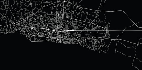 Urban vector city map of Rajshahi, Bangladesh