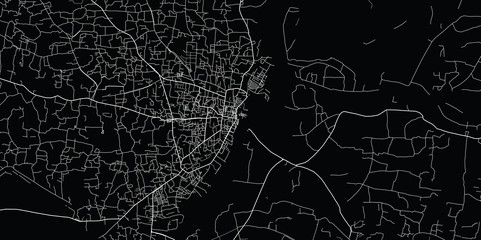 Fototapeta premium Urban vector city map of barisal, Bangladesh