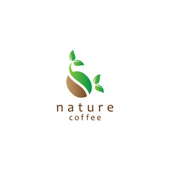 Nature Coffee Logo Design Vector