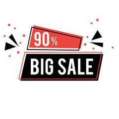 Big sale Special Discount 90% design label illustration vector