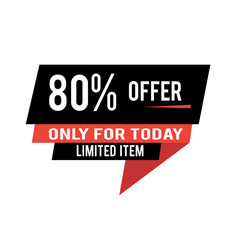 Special Discount 80% design label illustration vector