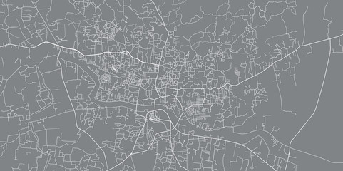Urban vector city map of Sylhet, Bangladesh