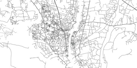 Fototapeta na wymiar Urban vector city map of Narayanganj, Bangladesh