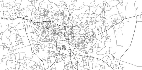 Fototapeta na wymiar Urban vector city map of Sylhet, Bangladesh