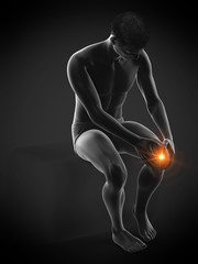 3d rendered medically accurate illustration of a mans painful knee