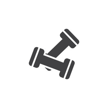 Dumbbell pair vector icon. Gym equipment filled flat sign for mobile concept and web design. Fitness dumbbells glyph icon. Sport symbol, logo illustration. Pixel perfect vector graphics