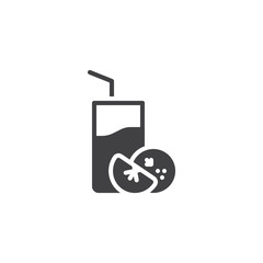 Apple Juice vector icon. filled flat sign for mobile concept and web design. Apple with juice glass glyph icon. Healthy diet food symbol, logo illustration. Pixel perfect vector graphics