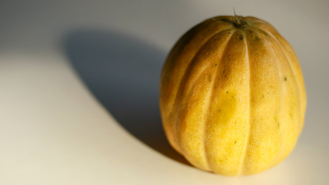 Cantaloupe or blewah on white  background. 