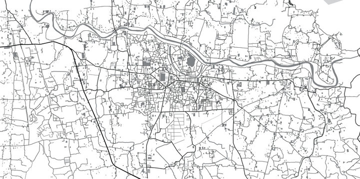 Urban vector city map of comilla, Bangladesh