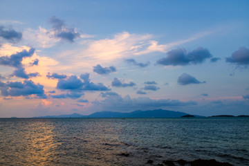 View of an Island at Sunset