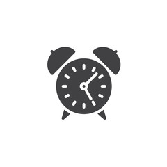 Alarm clock vector icon. filled flat sign for mobile concept and web design. Classic Alarm Clock Bell glyph icon. Symbol, logo illustration. Pixel perfect vector graphics