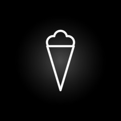 Ice-cream neon icon. Elements of summer set. Simple icon for websites, web design, mobile app, info graphics