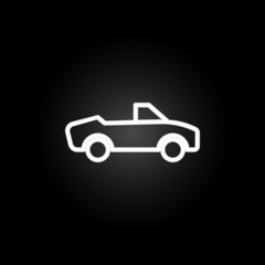 Cabriolet neon icon. Elements of summer set. Simple icon for websites, web design, mobile app, info graphics