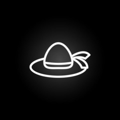 Hat neon icon. Elements of summer set. Simple icon for websites, web design, mobile app, info graphics
