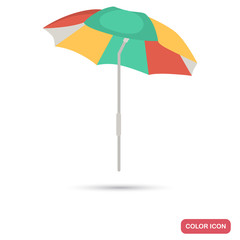 Beach umbrella color flat icon for web and mobile design