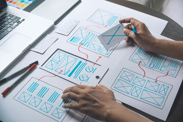 ux Graphic designer creative  sketch planning application process development prototype wireframe...