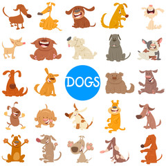 Obraz premium comic dog characters large set