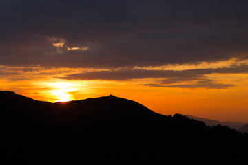 view of the mountains in Carpathians