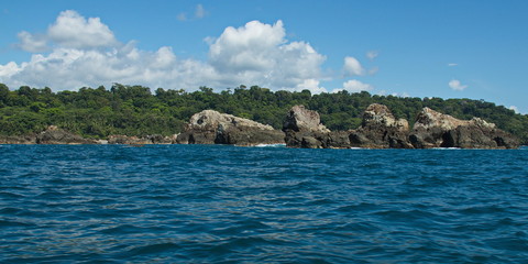 Coast in Corcovado NP on peninsula Osa in Costa Rica