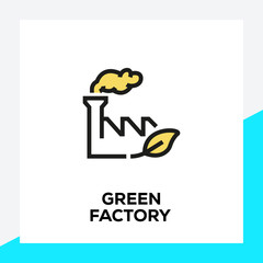GREEN FACTORY LINE ICON SET