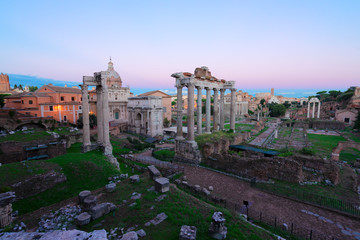 Naklejka na ściany i meble Forum - Roman ruins in Rome, Italy