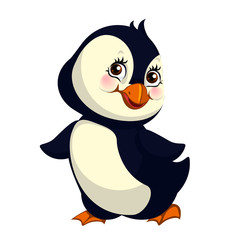 cute cartoon  character penguin