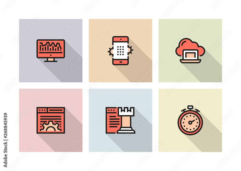 Canvas Prints seo and development icon concept