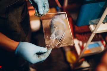 Photo development. Darkroom, Ambrotype.