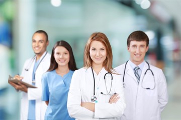 Fototapeta premium Confident Medical team at hospital