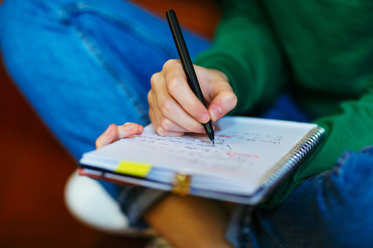 Student on library.