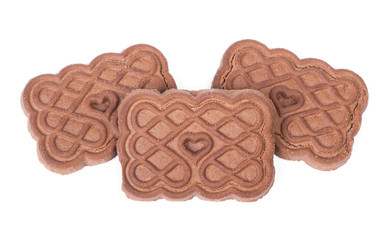 Group of rectangular chocolate chip cookies