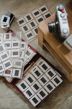 Positive film and Russian camera