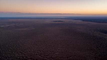 Birds eye view lake drought 3