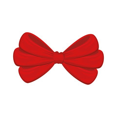 beautiful ribbon red with white background