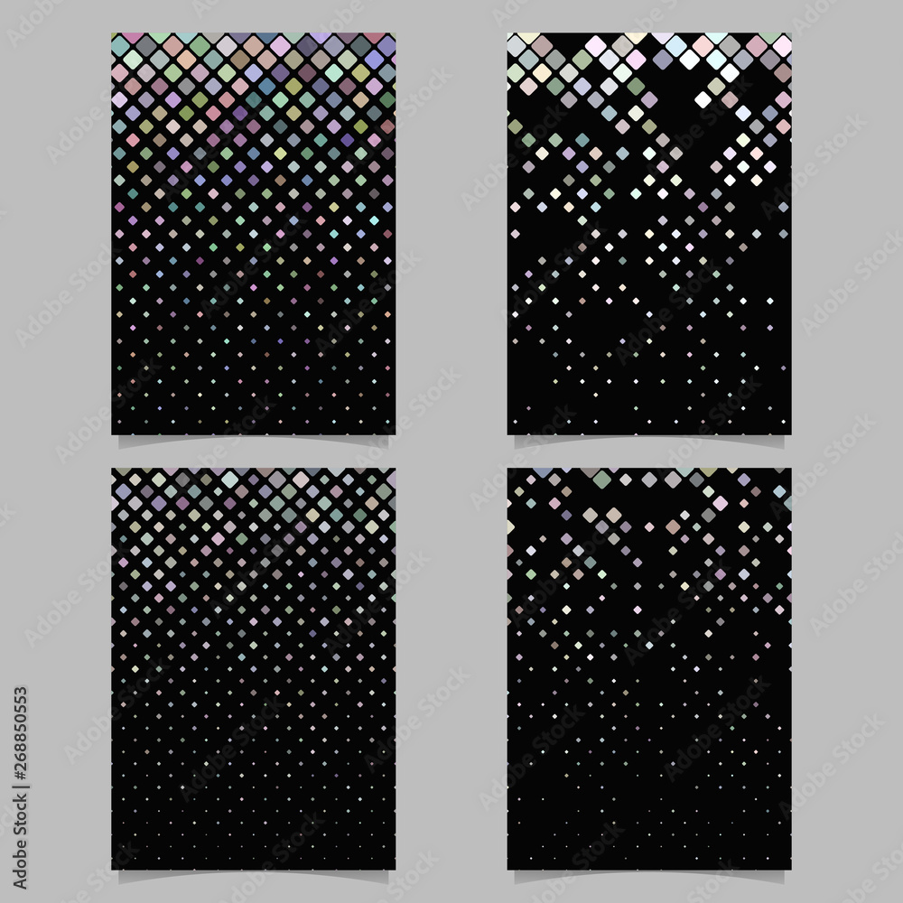 Wall mural abstract diagonal square pattern background poster template - vector illustration