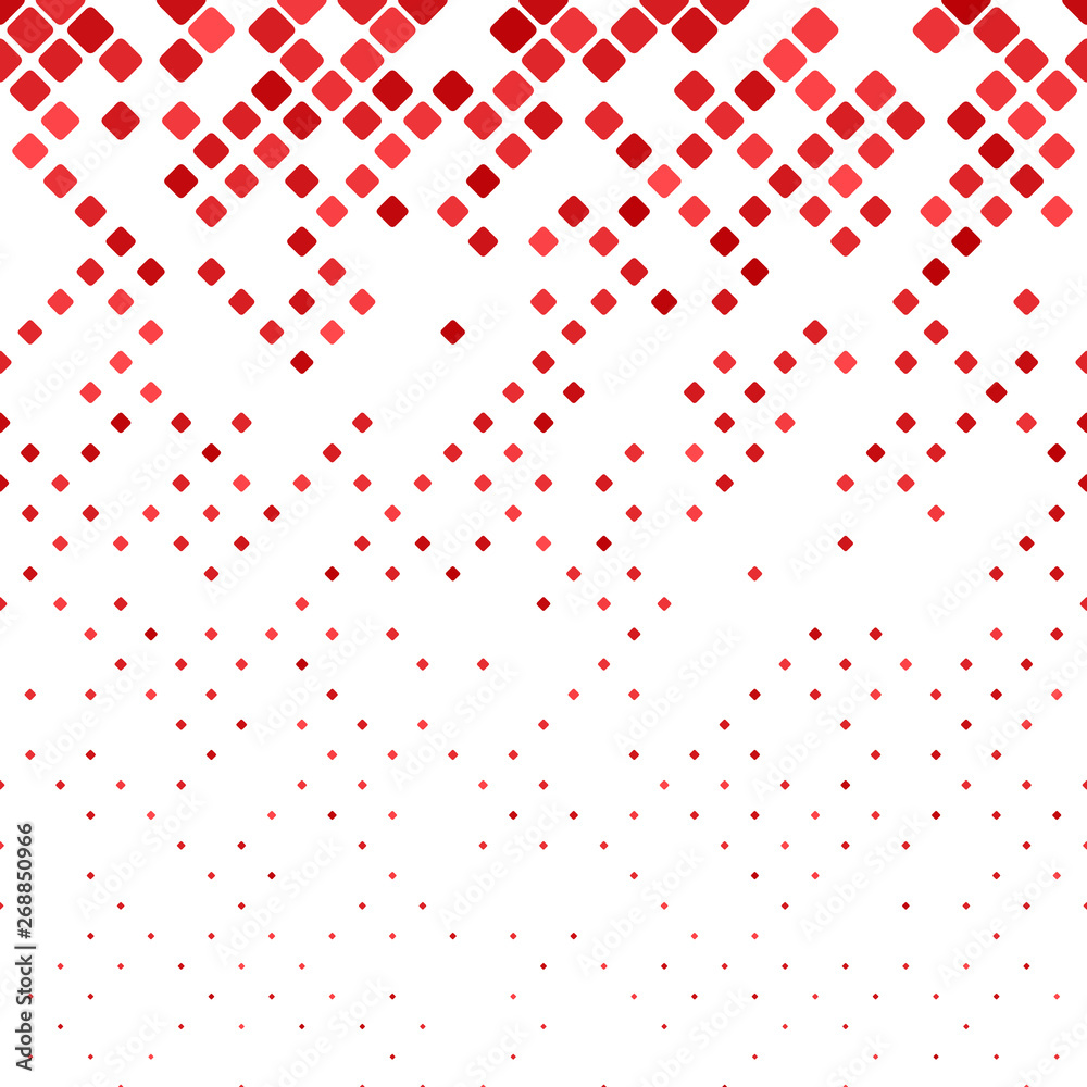 Poster geometric rounded square pattern background - vector graphic design from squares in varying sizes