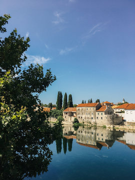 Old town on river